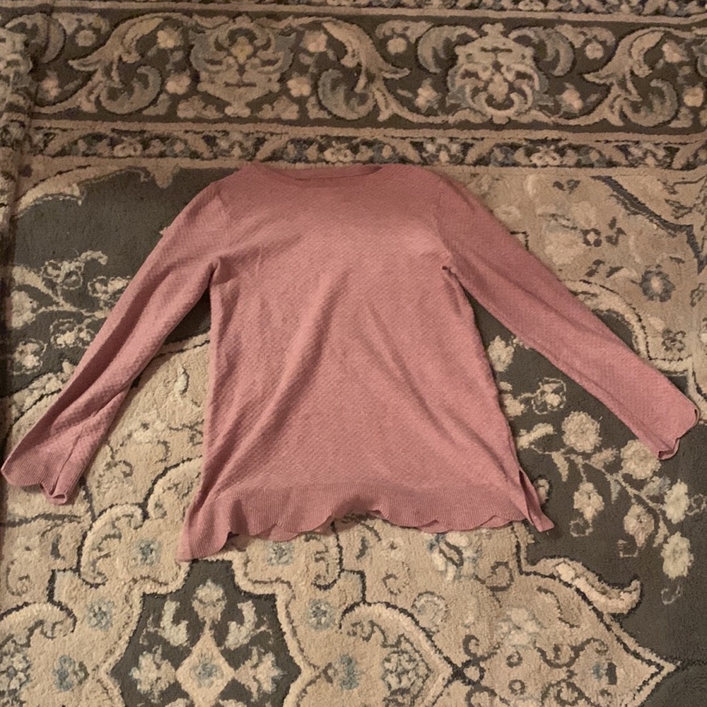 Dark pink-long sleeved top